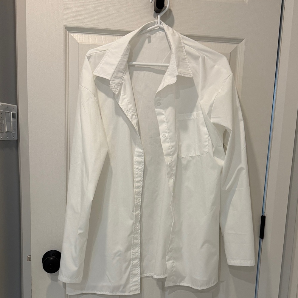 Classic White Button-Up Shirt